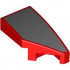 RIGHT PLATE 1X2,W/ BOW,45 DEG. CUT,NO. 3: {ярко червен}