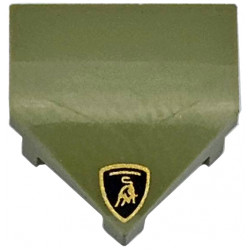 Wedge 2 x 2 x 2/3 Pointed with Lamborghini Logo Pattern: {маслинено зелен}