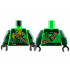 Torso Tunic with Dark Green Shoulders, Lime Scarf, Gold Dragon Head and Ropes and Silver Carabiner Pattern / Dark Green Arms / Black Hands: {ярко зелен}