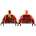 Torso Tunic with Dark Red Shoulders, Yellow Scarf, Gold Dragon Head and Ropes and Silver Carabiner Pattern / Dark Red Arms / Black Hands: {ярко червен}