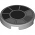 FLAT TILE 2X2, ROUND, NO. 1305: {умерено каменно сив}