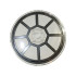 Dish 8 x 8 Inverted (Radar) with Dark Silver Radial TIE Fighter Cockpit with 8 Black Rivets Pattern: {прозрачен}