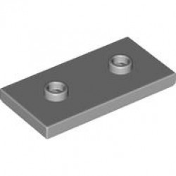 PLATE 2X4, W/ 2 KNOBS: {умерено каменно сив}