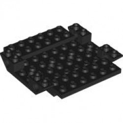 ROOF TILE 8X8, INV. DEG. 45 W/ PLATE: {черен}