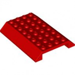 ROOF TILE 6X8, DEG. 45 W/ CUT OUT: {ярко червен}