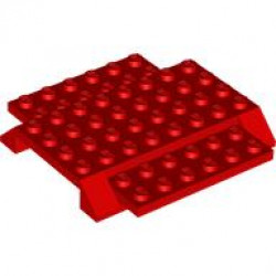 ROOF TILE 8X8, DEG. 45 W/ PLATE: {ярко червен}