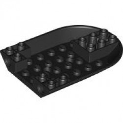 ROOF TILE 6X8, INV. DEG. 45 W/ BOW: {черен}