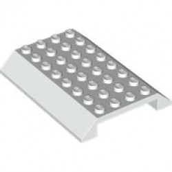 ROOF TILE 6X8, DEG. 45 W/ CUT OUT: {бял}