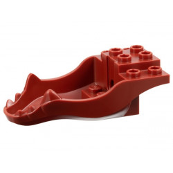 Dragon Head (Ninjago) Jaw Lower with Teeth and 10 Studs: {нов тъмно червен}