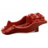 Dragon Head (Ninjago) Jaw Lower with Teeth and 10 Studs: {нов тъмно червен}