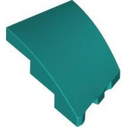 Wedge 3 x 2 Left No Studs: {ярко синьо-зелен}