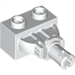 BRICK 1X2, W/ 4.85 BUSH W/ CLICK, NO. 1: {бял}