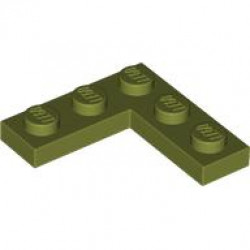 CORNER PLATE 1X3X3: {маслинено зелен}