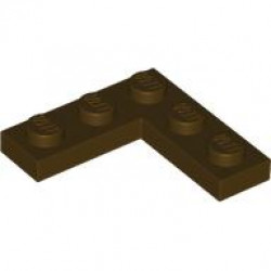 CORNER PLATE 1X3X3: {тъмно кафяв}