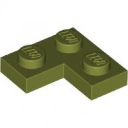 CORNER PLATE 1X2X2: {маслинено зелен}