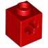 BRICK 1X1, W/ CROSS HOLE     : {ярко червен}
