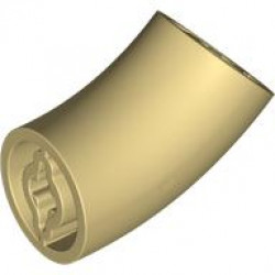 Brick, Round 2 x 2 D. 45 degrees Elbow (27.7mm Standing Height): {тухлено жълт}