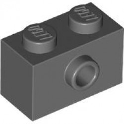 BRICK 1X2 W/ 1 KNOB: {тъмно каменно сив}