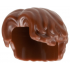 Minifigure, Hair Short Wavy, Parted on Right: {червеникаво-кафяв}