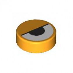 FLAT TILE 1X1, ROUND, NO. 273: {огнено жълто-оранжев}