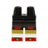 Hips and Legs with Molded White Lower Legs / Boots and Printed Red and Gold Knee Pads, Stripes and Shoe Tips Pattern: {черен}