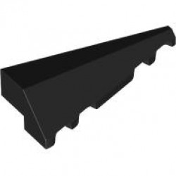 RIGHT ROOF TILE 2X5, 45 DEG.: {черен}