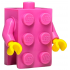 Torso, 2 x 3 Brick Costume / Dark Pink Arms / Yellow Hands (BAM): {ярко пурпурен}