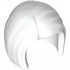 Minifigure, Hair Female Mid-Length, Parted on Right: {бял}