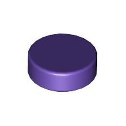 FLAT TILE 1X1, ROUND: {светло виолетов}