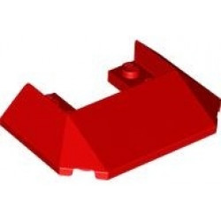 Wedge 6 x 4 Cutout (Train Roof) with 9 Large Bottom Tubes: {ярко червен}