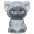 Cat, Friends, Baby Kitten, Sitting with Black Eyes, Nose and Mouth, and Dark Bluish Gray Muzzle and Paws Pattern: {умерено каменно сив}