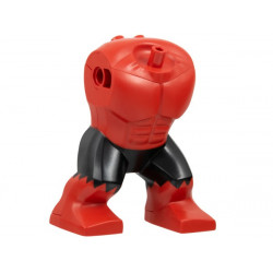 Body Giant, Hulk with Black Pants with Frayed Edges Pattern: {ярко червен}