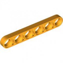Technic, Liftarm Thin 1 x 6: {огнено жълто-оранжев}