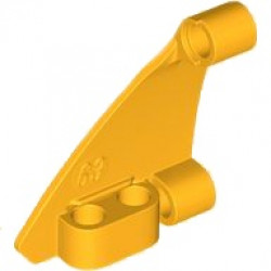 Technic, Panel Curved #63 5 x 4 Tapered Left: {огнено жълто-оранжев}