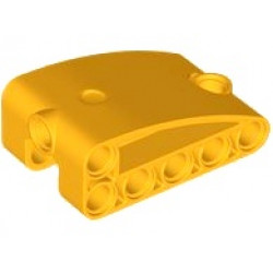 Technic, Panel Curved 2 x 5 x 3 Double Modified L-Shape Quarter Ellipse Thick : {огнено жълто-оранжев}