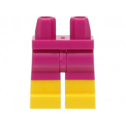 Hips and Legs with Molded Yellow Lower Legs / Boots  Pattern: {ярко червеникаво-виолетов}