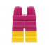 Hips and Legs with Molded Yellow Lower Legs / Boots  Pattern: {ярко червеникаво-виолетов}