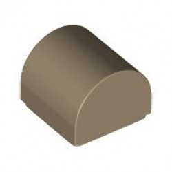 PLATE 1X1X2/3, OUTSIDE BOW: {пясъчно жълт}