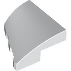 PLATE 2X2X2/3, HALF BOW W/ CUT, RIGHT: {бял}