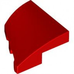 PLATE 2X2X2/3, HALF BOW W/ CUT, RIGHT: {ярко червен}