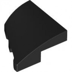 PLATE 2X2X2/3, HALF BOW W/ CUT, RIGHT: {черен}