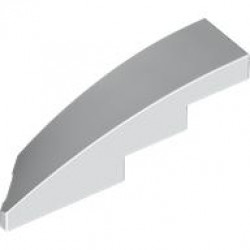 BRICK 1X4X1, HALF BOW W/ CUT, RIGHT: {бял}