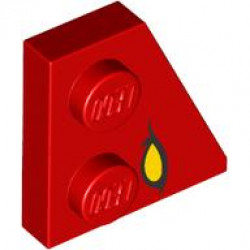 RIGHT PLATE 2X2, 27 DEG., NO. 2: {ярко червен}