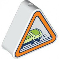 SIGN, TRIANGLE, NO. 5: {бял}