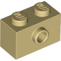 BRICK 1X2 W/ 1 KNOB: {тухлено жълт}