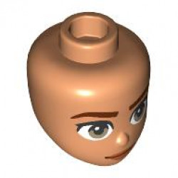Mini Doll, Head Friends with Reddish Brown Eyebrows, Dark Tan Eyes, Medium Brown Lips and Closed Mouth Smile Pattern: {нуга}