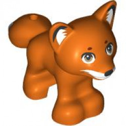 Fox, Friends / Elves with Black Nose, Dark Tan Eyes, White Face, Ears and Tail Markings Pattern: {червеникаво-оранжев}