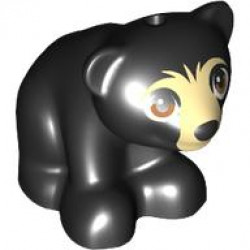 Bear, Friends / Elves, Baby Cub, Sitting with Black Nose, Nougat Eyes and Tan Muzzle Pattern: {черен}