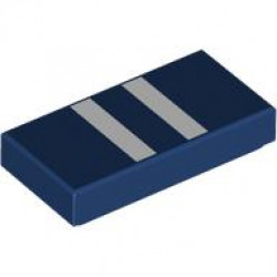FLAT TILE 1X2, NO. 406: {земно син}