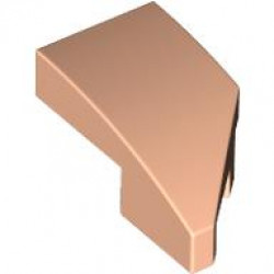 LEFT PLATE 1X2, W/ BOW, 45 DEG. CUT: {светло нуга}